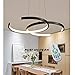 Produktbild LED Pendelleuchte Esstisch Hängeleuchte 38W Dimmbar mit Fernbedienung Pendellampe, Modern Landhaus Stil Acryl Lampenschirm Design Kronleuchter für Wohnzimmer Deckenleuchte Esszimmer Lampe (Schwarz)