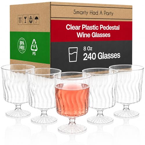 Smarty Had A Party 8 oz Plastic Wine Glasses