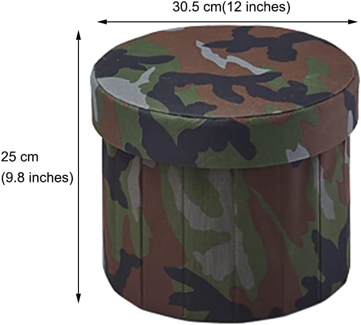 Car Toilet Seat Portable Round for Long-Distance Travel Car Potty, Multifunctional Trash Can Storage Stool, Outdoor Emergency Supplies (Color : Camouflage, Size : 30.5 * 25cm)