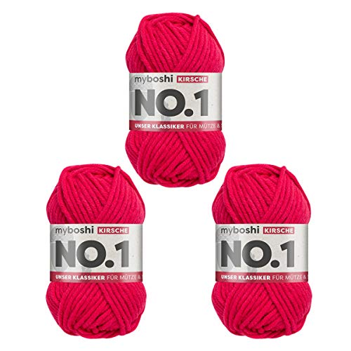 myboshi No1 Schnellstrickgarn Rot 3x50g