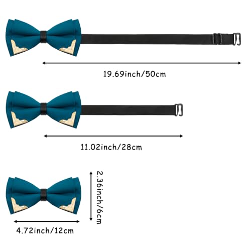 Image of Bow Ties for Men Women Metal Gold Bowtie, Pre Tied Mens Bow Tie Tuxedo Bowties Men for Prom Wedding Party