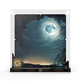 NAOCARD Acrylic Display Case for Lego Icons Captain Jack Sparrow's Pirate Ship, with LED Light, Display Box Compatible with Lego Black Pearl 10365- Case Only, No Model