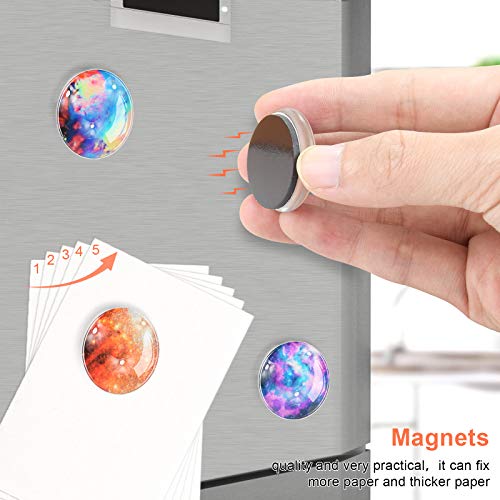 12 Pieces Round Strong Fridge Magnets Starry Sky Set, Colorful Magnetic Decorative Magnets For Refrigerator, Office Whiteboard Magnets, Cabinet Magnets, Dishwasher Magnets, Locker Magnets #TOP4