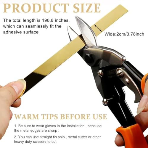 Generic 20mm Gold Trim Strip 16.4ft Roll Pack of 1 - Image 2