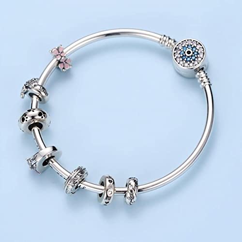 BISAER 925 Sterling Silver Stopper Beads Spacers Charms for Bracelets Stoppers4