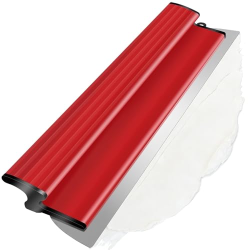 NICEWAT Flächenspachtel 40cm Edelstahlklinge Spachtel Werkzeug Professioneller Glättspachtel mit Ergonomischem Z-Griff Spachtel Werkzeug für große Arbeitsbereich Anwendungen Trockenbau Verputzer