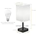 Table Lamp Dimmable cozoo USB Bedside Table Desk Lamp with 2 USB Charging Port(A+C) 2 Outlet,Nightstand Lamp with Charger Base White Fabric Shade,LED Touch Lamp for Bedroom/LivingRoom/Dorm/Home Office