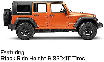 Mammoth Boulder Matte Black Wheel 17x9-6mm Offset | One-Piece Cast Aluminum Off-Road Rim | 5x127 Bolt Pattern | Compatible with 2007-2018 Jeep Wrangler JK