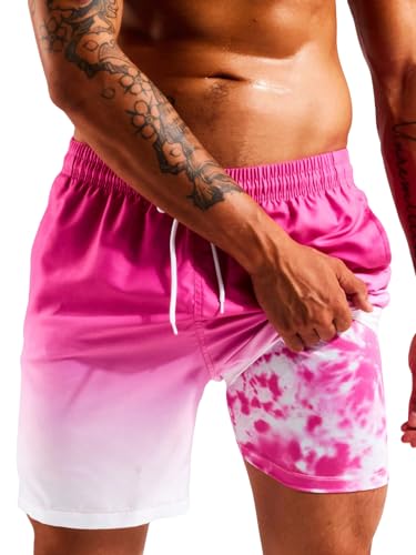 Floerns Men's Beach Swim Trunks with Compression Liner 7 Inch Quick Dry Swim Board Shorts Swimwear Bathing Suits Swimsuit3