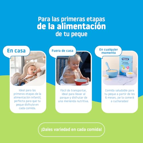 Miniatura 5 de Smileat Papilla Ecológica De 7 Cereales Para Bebés Desde Los 6 Meses Sólo Con Ingredientes Naturales Papilla Sana Y Saludable Sin Azúcar Ni Gluten Pack De 6 X 200 G