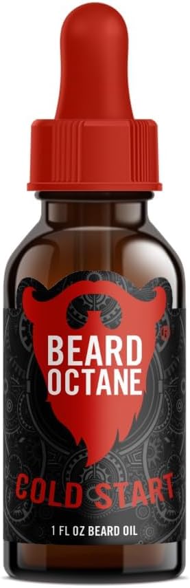 Beard Oil for Men – Cold Start (Peppermint, Tea Tree, Eucalyptus) – Softens & Conditions Dry Beards With Argan & Jojoba – 1oz