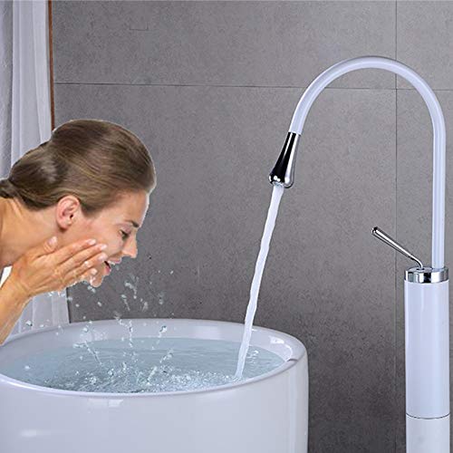 Robinet de remplissage de baignoire design goutte blanc - 5