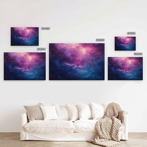 Tableau nébuleuse colorée DEBAOKA pour un salon moderne chic