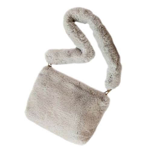 Sac bandoulière peluche idéal pour vos sorties d'hiver et séances shopping