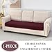LA MEACK Couch Cushion Chaise Lounge Cover Washable Separate Seat Chaise Couch Cover Stretch Sectional Sofa Slipcover (1 Piece for Chaise or Sofa 3-Seater, Burgundy)