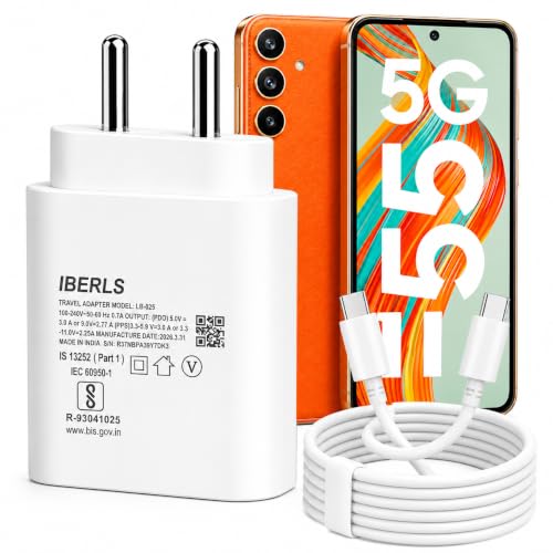 Image of 25W Pd 3A Type-C Super Fast Charging Adapter with 1M Type C Cable for Galaxy F55 /F70e /F07 /F17 /F06 /F36 /F56 /F16 /F15 /F05 /F13 /Tablet /Galaxy Watch- Charge Your Device with 25 Watt USB C Fast Charger