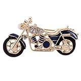 pins anstecker motorrad Material: Legierung Strass Motorrad Brosche Nadel Anstecker Anstecknadeln Geschenk Schmuck für Damen Herren - Blau
