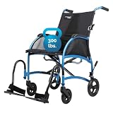 Strongback Mobility Escursione 8 sedia a rotelle pieghevole leggera, supporto lombare regolabile integrato, favorisce una sana colonna vertebrale, larghezza seduta 45,7 cm, modello 2.0