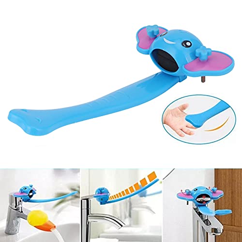 Image of Faucet Handle Extender, Faucet Extender Sink Handle Extender Faucet Extension Attachment for Toddlers Kids Babies Blue