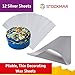 Stockmar Decorating Beeswax Narrow Sheets - Silver - 12 Sheets,Modeling Beeswax for Candle Making Kit, DIY Crafts for Adults, Stocking Stuffers for Kids, Teens at Home Or School