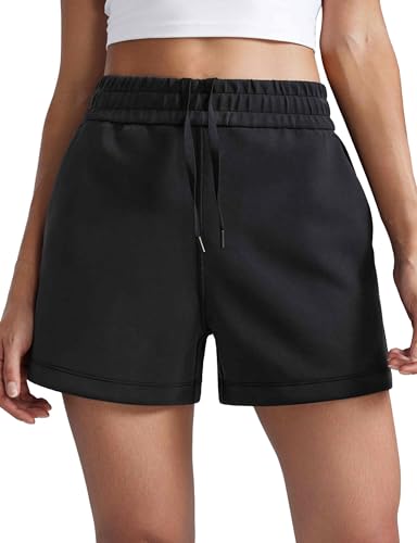 CRZ YOGA SoftAura Sweat Shorts for Women 4' - High...