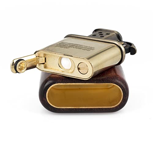 Encendedor KUBOY estilo antiguo de madera y latón miniatura 6