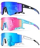CIFOYA 3PACK Kids Sunglasses Youth Baseball Sun Glasses Sports Softball Sunglasses for Girls Boys UV400 Protection
