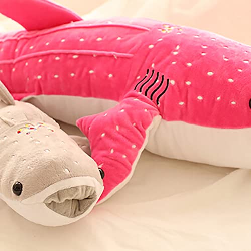 Stuffed Whale Shark Animal Plush Toy Soft Shark Plush Sofa Cushion Back Cushion Hugging Pillow For Kids Adults Birthday Gift Blue 50Cm #TOP5