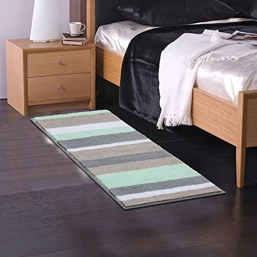 Hebe Extra Long Bathroom Runner Rug Non-Slip Microfiber Bath Mat Rug Runner For Bathroom Absorbent Kitchen Floor Rug Machine Washable,18X47.2 Inches #TOP6