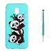 Produktbild Grandoin Galaxy J7 2017 HandyHülle, 3D Carton Süßes Panda Motiv Weiche TPU Silikon Schutz Handy Hülle Handytasche HandyHülle Etui Schale Schutzhülle Case Cover für Samsung Galaxy J7 2017 - Grün