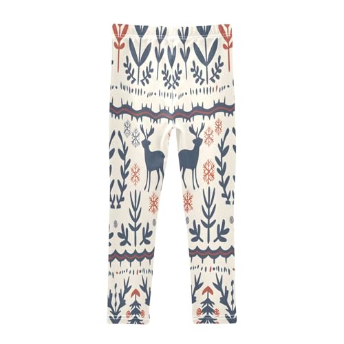 Toddler Girls Leggings Printed Yoga Pants Leggings Vintage Deer Pattern for Kids2