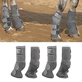 Harrison Howard Fliegenstiefel für Pferde, perfekt konturierte Passform, Beinschutz...