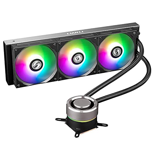 Lian Li Galahad AIO360 RGB Black-Triple Addressable RGB Fans AIO CPU Liquid Cooler - GA360B GALAHAD AIO 360 BLACK 360mm