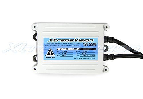 Xtremevision 55W Ac Xenon Hid Bundle With Slim Ac Ballast (1 Pair) And H11 6000K - 6K Light Blue Xenon Bulbs (1 Pair) #TOP2