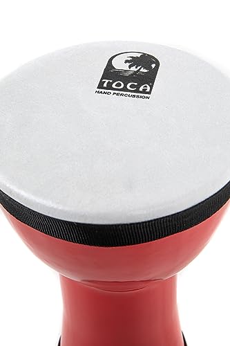 TOCA Doumbek Freestyle 2 Trommel (wetterfester PVC Trommelkessel mit 10\ Höhe, immer perfekt gestimmt, ideal für Drum Circles, Bildung & Therapie, Durchmesser: 6\), Red