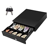 ★Einfach zu öffnen★ Diese kompakte, robuste Kassenlade wird elektrisch durch einen Bondrucker oder ein Kassensystem geöffnet. Alternativ kann die Kassenschublade auch mit dem Schlüssel geöffnet werden. Die Kassenschublade verfügt außerdem über einen Notenschlitz, in den Sie problemlos Banknoten einwerfen können, ohne die Schublade zu öffnen.