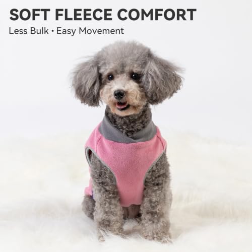 Image of cyeollo 2 Pack Fleece Dog Sweater Pullover Lightweight Reflective Jacket