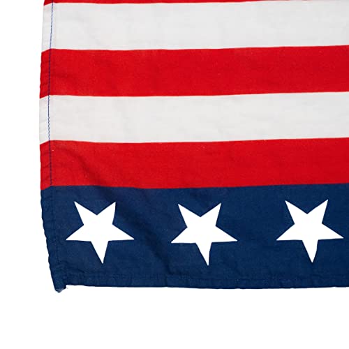 Image of Twig & Bale USA American Flag Muslin Baby Blanket - Red White and Blue - Stars and Stripes - 47 inch x 43 inch - Organic Cotton Patriotic Swaddle Receiving Blanket