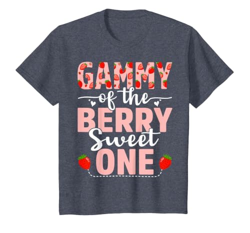 Gammy of The Berry Sweet One Birthday Strawberry Gammy T-Shirt, Youth, Heather Blue, 3T