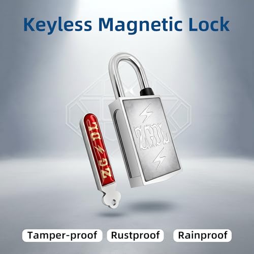 Keyless Hole Magnetic Padlock， 30mm Outdoor Weatherproof Lock， Waterproof Rust Proof Anti-Pry Combination Lock for Gates， Sheds， Toolbox， Fence， Cabinets & Storage by SSRXJXKJ - Used condition - Image 5