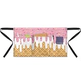 Yatixapu Waist Aprons with 3 Pockets Ice Cream Waterproof Waitress Waiter Server Apron 13 Inch Women Men Aprons for Restaurant Hotel Kitchen Cafe