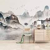 MILUXUEXUN Mural Wallpaper Hand-Painted Ink Landscape...