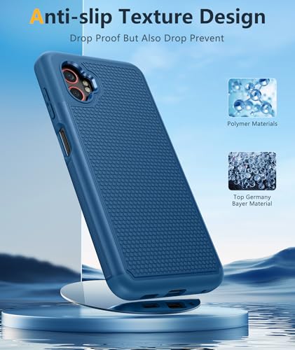 Image of FNTCASE for XCover 7 Pro Case: XCover 6 Pro Samsung Galaxy Dual Layer Shockproof Protective Heavy Duty Phone Cover Rugged with Non Slip Textured Back Hard Shell - Military Drop Protection (Blue)