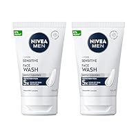 NIVEA MEN Sensitive Face Wash 100ml | With Chamomile & Vitamin E | Soap Free Formula | Gentle Cleanser for Men | Relieves Skin Irritation | Removes Dirt & Excess Oil | Mens Sensitive Skin Face Wash