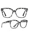 DIFF Reading glasses for Women, Lightweight oversized readers Ava 2.0 Eyewear for Women, Clear Leopard