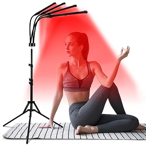 Shyineyou Red Light Therapy for Body, 180LEDs 660nm Red ＆850nm Near Infrared Upgrated 3-in-1 Chip Designed Infrared Light Therapy Device with Tripod, Red Light Therapy for Face,Neck,Back