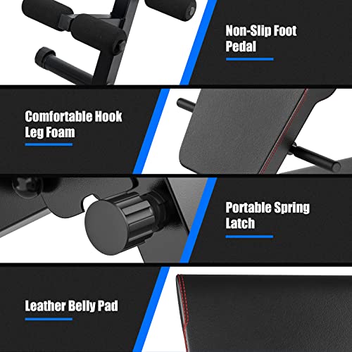 Sporfit Foldable Multifunctional Roman Chair ,Hyperextension Bench For Weight Training And Abdominal Exercise ,Workout Excercise Fitness Bench Max Weight 400Lbs For Home Use #TOP4