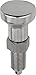 Kipp 03089-001004 Stainless Steel Indexing Plunger, Natural Finish, Pull Knob, A Style, Locking Pin Hardened, Metric, M8 x 1 Thread, 43 mm Length
