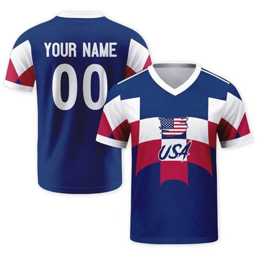 National Flag Color Blocks Soccer Jersey Custom Team Name Number Training Uniforms Personalized Gift for Men Women Youth Fans S-4XL