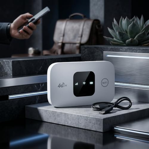 Image of Portable Device, High Speed White Portable Small 4G Mobile Hotspot Router for Phone Laptop Desktop Tablet
